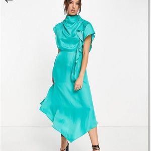 Topshop cowl back midi dress size US 4